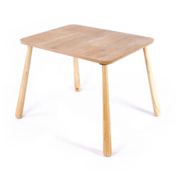 CaliCosy Kindertafel met massiefhouten poten l60 cm mael