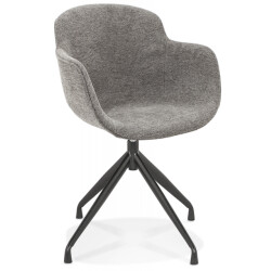 Alterego Design stoel met armleuningen 'mimo' in donker stof