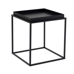 CaliCosy Vierkante bijzettafel met blad met randen h52 cm skye