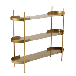 CaliCosy Rek met 3 afgeronde metalen planken l120 cm blair