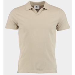 Bos Bright Blue Polo korte mouw polo v placket 2804425/620 sand