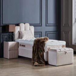 Beddenscout24 Boxspring bed met opbergruimte 90x200 cm - opbergbed jazzlyn inclusief