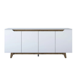 CaliCosy Dressoir met 4 deuren in wit en walnootdecor l180 cm bridget