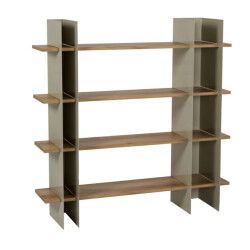 CaliCosy Rek met metalen frame en planken in eikenlook l120 cm kate
