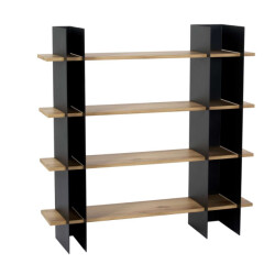 CaliCosy Rek met metalen frame en planken in eikenlook l120 cm kate