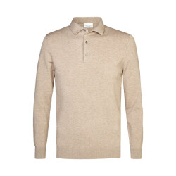 Profuomo Luxury basic polo met lange mouwen