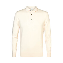 Profuomo Luxury basic polo met lange mouwen
