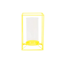 House Vitamin Lantern metal/glass yellow 12,5x12,5x20cm