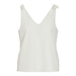 Vila Vialvadora v-neck sl top off-white