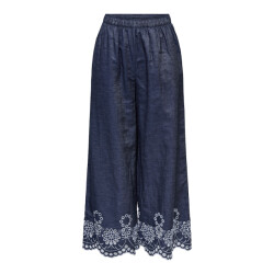 Jacqueline de Yong Jdymargot bille hw embr ank pant wvn blue denim