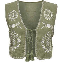 Only Onlthyra sl emb vest wvn kalamata/cloud dance