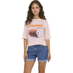 Only Onlphoebe s/s fresh top box jrs mauve chalk/coconu