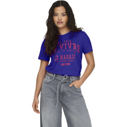 Only Onlregina s/s reg tee cs jrs clematis blue/de viv