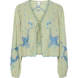 Y.A.S Yaslia ls embroidered cardigan fest bok choy