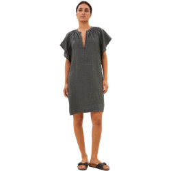 By-Bar Amsterdam Vina linen dress charcoal