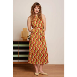 King Louie Virna midi dress jiggy 09462 ribbon red