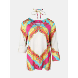 Mucho Gusto ® blouse maldives kleurrijke symmetrische print