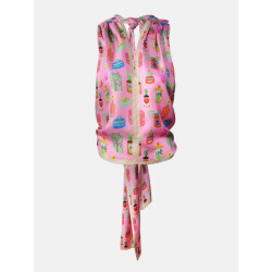 Mucho Gusto ® top teramo plant patches print