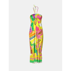 Mucho Gusto ® jurk salve met tropische print