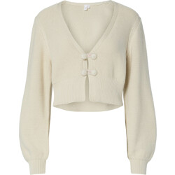 Y.A.S Yaslaura ls short knit cardigan birch