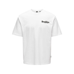Only & Sons Onskeane rlx ss print tee noos off-white