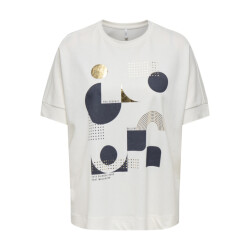 Only Onljany ss o-neck print top box jrs off-white