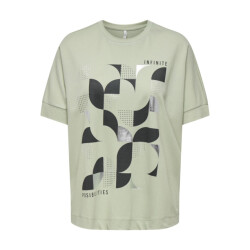 Only Onljany ss o-neck print top box jrs olijf