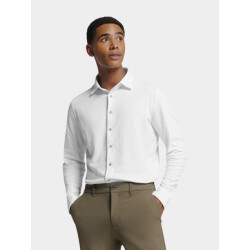 No Excess Casual hemd lange mouw shirt jersey pique stretch n4186/010