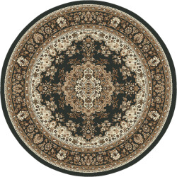 Muratap Nain klassiek medaillon rond laagpolig oosters vloerkleed vintage tapijt -