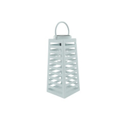 House Vitamin Lamp- lantern solar metal white 14x32,5cm