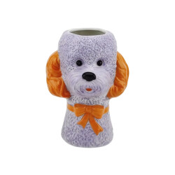 House Vitamin Vase -flower vase dog lilac/ orange 15,5x12,5x21cm