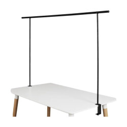 WDMT Verstelbare tafelklem 137 tot 250 x 6 x 8,5 cm mat zwart