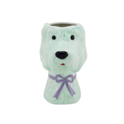 House Vitamin Vase -flower vase dog mint/ lilac- 13x14x21cm