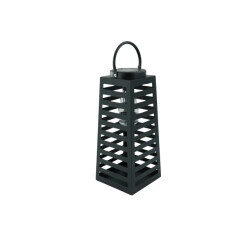 House Vitamin Lamp- lantern solar metal black 14x32,5cm