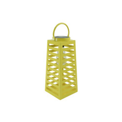 House Vitamin Lamp- lantern solar metal yellow 14x32,5cm