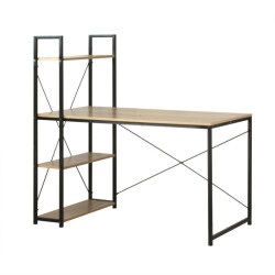 CaliCosy Bureau b120cm met 4 planken industriële stijl