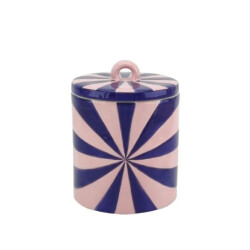 House Vitamin Deco jar -swirl- dolomite pink/violet 11x11x14,5cm