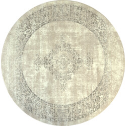 Muratap Istanbul vintage laagpolig vloerkleed rond retro tapijt - 300 cm