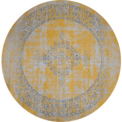 Muratap Istanbul vintage laagpolig vloerkleed rond retro tapijt - 160 cm