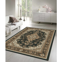 Muratap Nain klassiek medaillon laagpolig oosters vloerkleed vintage tapijt -