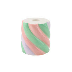 House Vitamin Candle holder marshmellow dolomite pink/mintgreen/lilac 8,5x8,5x9cm
