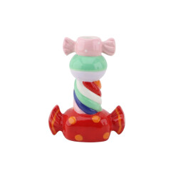 House Vitamin Candle holder stapled toffee candy- multi colour-13x7x20cm