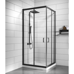 Badplaats Douchecabine dakota 80 x 80 x 190 cm zwart douchewand met