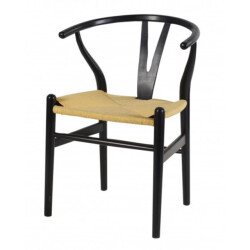 Signature Set van 2 stoelen oslo beuken zwart en riet