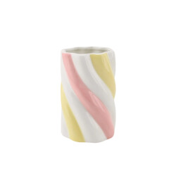 House Vitamin Vase marshmellow dolomite yellow/pink/ white 10x10x15cm