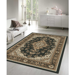 Muratap Nain klassiek medaillon laagpolig oosters vloerkleed vintage tapijt -