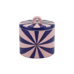 House Vitamin Deco jar swirl dolomite -pink/violet 11x11x11,5cm
