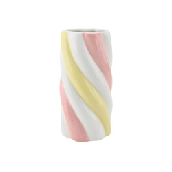 House Vitamin Vase marshmellow yellow/pink/white 10,5x10,5x20cm
