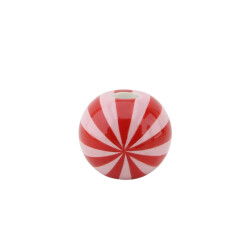 House Vitamin Candle holder swirl- dolomite red/pink 7x7x7cm