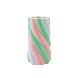 House Vitamin Vase marshmellow pink/mint/lilac 10,5x10,5x20cm